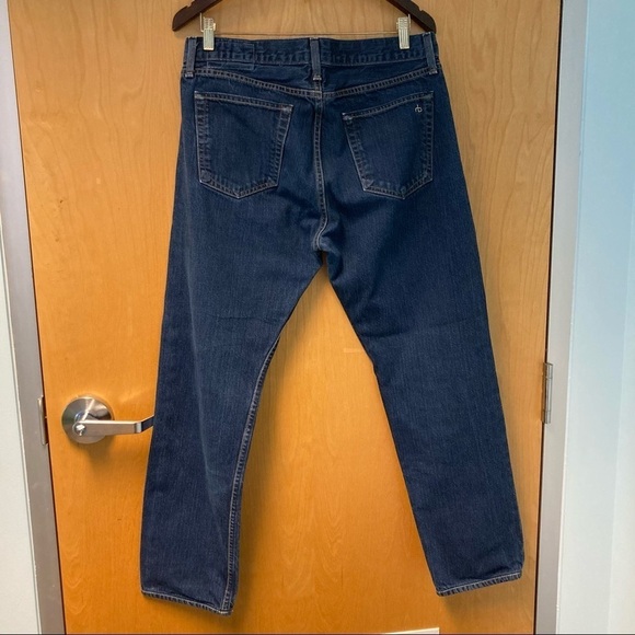 RAG & BONE Sz 34 Standard Issue Slim Leg 100% Cotton  Button Fly Jeans - Picture 6 of 12